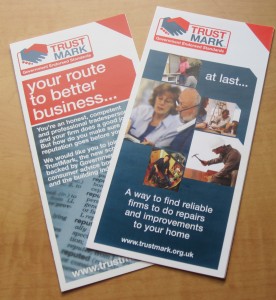 TrustMark leaflets - consumers and tradespeople